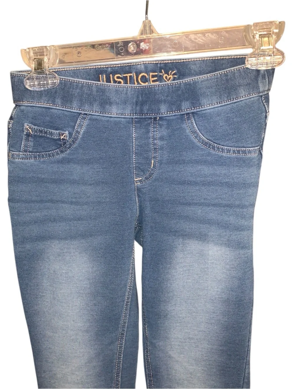 Justice Blue Girls 12 Skinny Jeans Stretchy Pull On